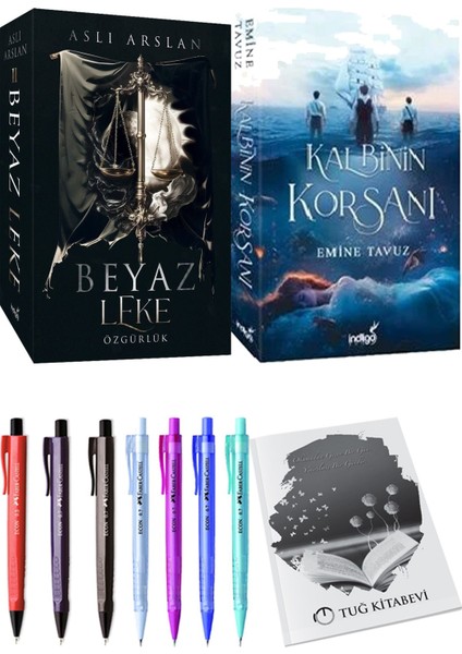 Kalbinin Korsanı ve Beyaz Leke 2 Özgürlük Aslı Arslan 2li Set + Hediyeli