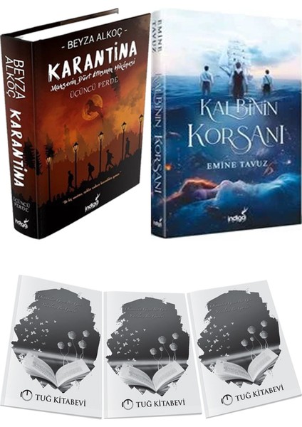 Kalbinin Korsanı Ciltli ve Karantina 3 Ciltli Beyza Alkoç 2li Set + Hediyeli