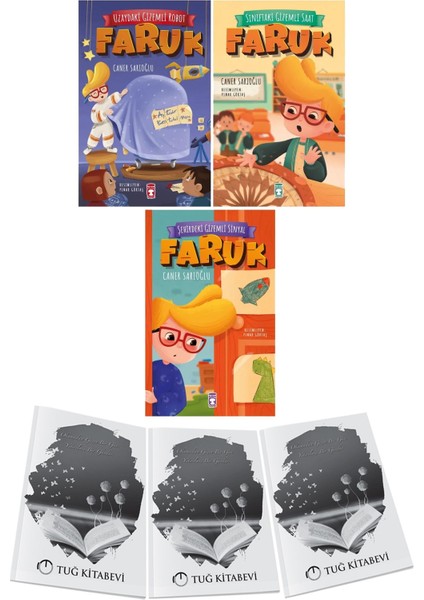 Uzaydaki Gizem Li Robot - Faruk-Sınıftaki Gizem Li Saat - Faruk-Şehirdeki Gizem Li Sinyal - Faruk 3lü Set Caner Sarıoğlu + Hediyeli