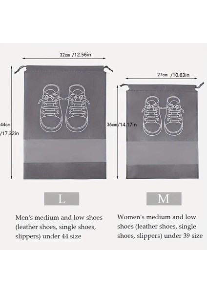 Home Şeffaf Bölmeli Ayakkabı Poşeti, 2 Adet modelleri