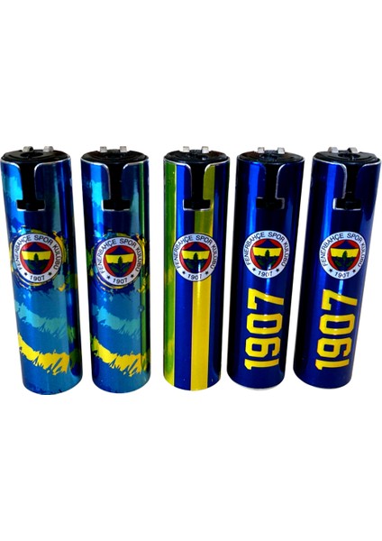 Lisanslı Taraftar Metal Taşlı Çakmak 5 Adet Doldurulabilir