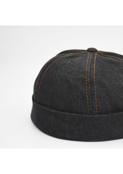 Kadın Kot Şapka Denim Sipersiz Cap Siyah