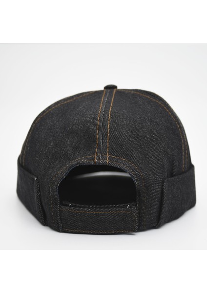 Kadın Kot Şapka Denim Sipersiz Cap Siyah