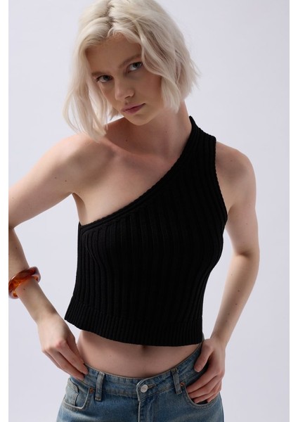 Tek Omuz Örgü Bluz modelleri