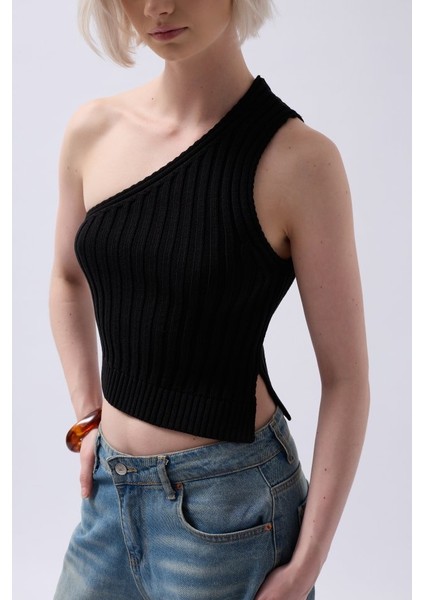 Tek Omuz Örgü Bluz fırsatları