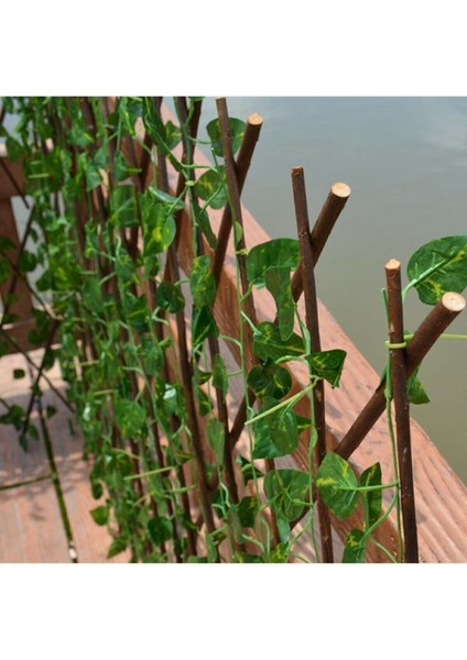 Ayarlanabilir Akordeon Dekoratif Yapay Sarmaşıklı Çit 3X120 cm