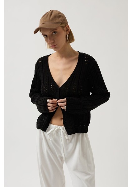 Düğme Detay Örgü Bluz modelleri