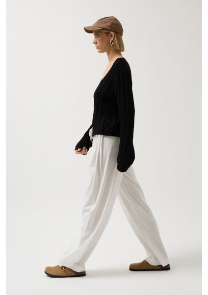 Düğme Detay Örgü Bluz fırsatları