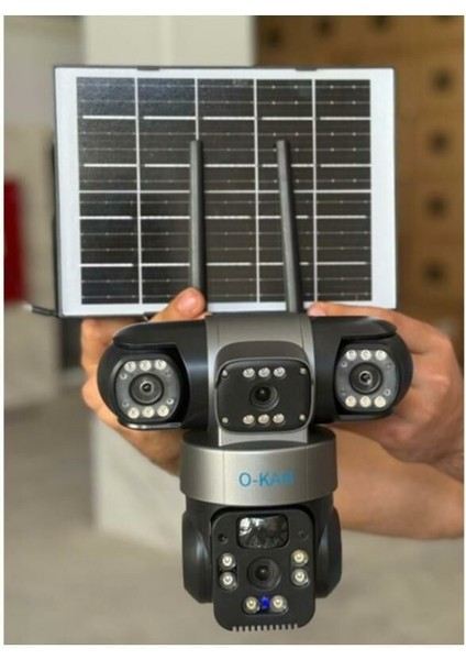 6060 4g Sim Kartlı 6mp Ptz 3 Lens Solar Ip Kamera