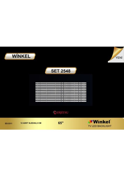 Tv LED Bar -2548 Takım 12 Lİ-DLED65KJAH-DLED65HD 12X6 1003 2021-4-1803A6CX-62212 K