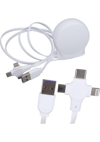 PM-27143 1 Metre Makaralı 3ın1 Şarj Kablosu (Lightning - Type-C - Micro Usb)