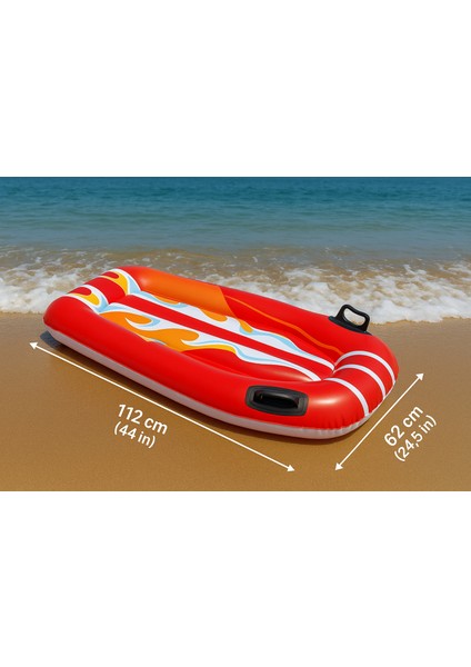 Şişme Sörf Tahtası Alev Desenli Binici - Şişme Deniz Yatağı - 112CMX62CM modelleri