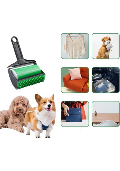 Kedi Köpek Tüyü Toplayıcı – 4 Fonksiyonlu, Tekrar Kullanılabilir Tüy Temizleme Rulosu