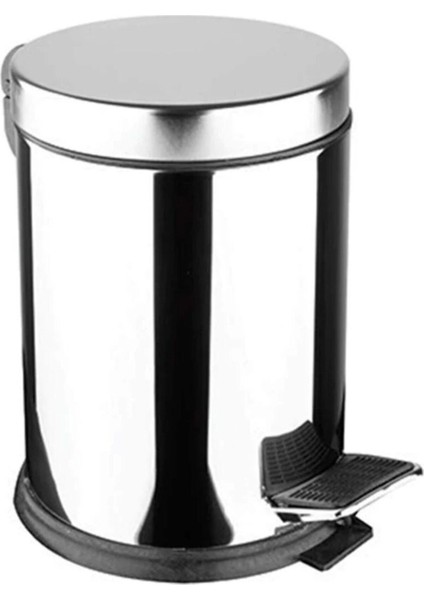 Paslanmaz Çelik Pedallı Çöp Kovası 5 Litre, Mutfak, Banyo ve Ofis Için Ideal Seçim