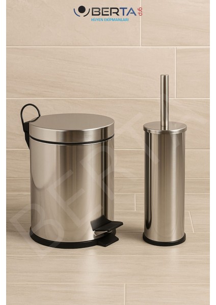 Şık ve Dayanıklı 2'li Metal Banyo Seti, Paslanmaz Çelik Tasarım indirimleri