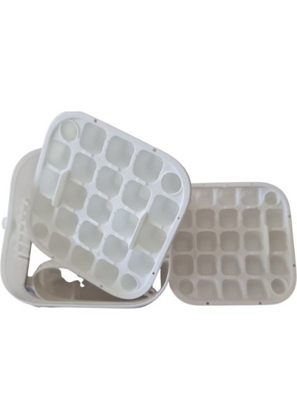 Taşınabilir Buz Küpü Yapıcı 25/50’li Çift Katmanlı Buz Saklama Tepsisi Kolay Basın Kapaklı Pratik Buz Kalıbı fiyatları