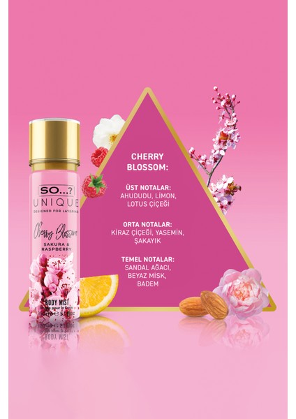 Unique Cherry Blossom Vücut Spreyi 150 ml fiyatları