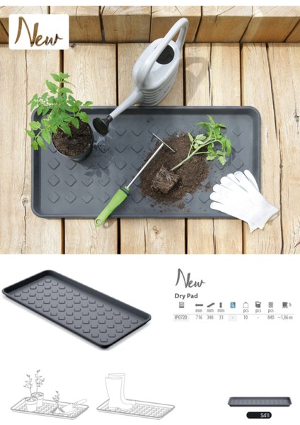 Siyah Prosperplast Dry Pad Ayakkabı Tepsisi