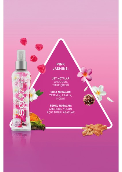 So...? Pink Jasmine Vücut Spreyi Çiçeksi Koku 100 ml Vegan ve Geri Dönüştürülebilir Ambalaj fiyatları
