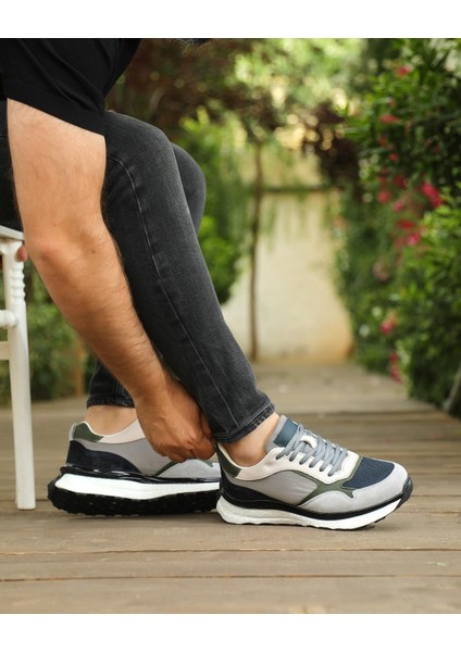 0381 Deri Gri Sneaker Erkek Ayakkabı fırsatları