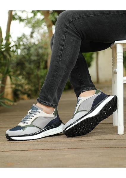 0381 Deri Gri Sneaker Erkek Ayakkabı indirimleri