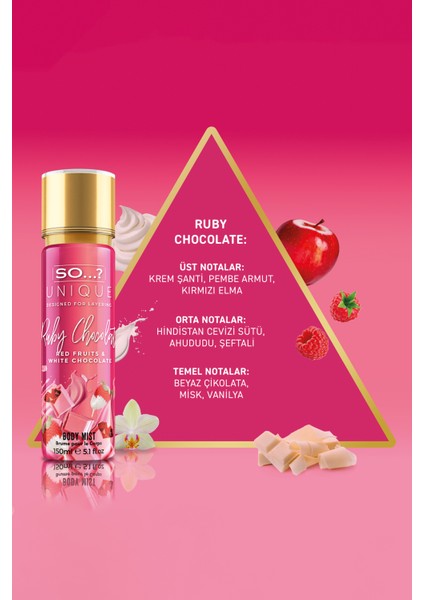 So...? Unique Ruby Chocolate Vücut Spreyi 150 ml