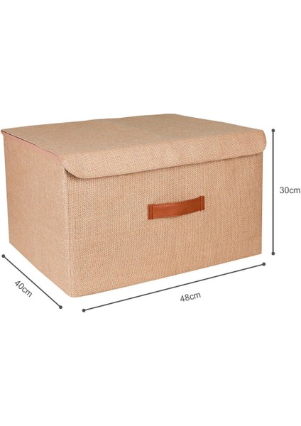 Jüt Kapaklı Çok Amaçlı Saklama Kutusu 48X40X30 fırsatları