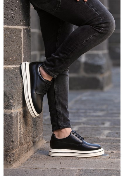 Black Lupa 0068 Hakiki Deri Günlük Erkek Sneaker Siyah
