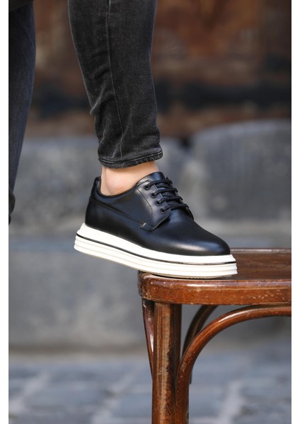 Black Lupa 0068 Hakiki Deri Günlük Erkek Sneaker Siyah