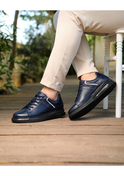 Navy Blue Laven 0395 Hakiki Deri Günlük Erkek Sneaker Ayakkabı fiyatları