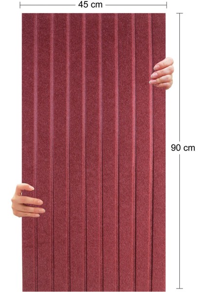 Desenli Keçe Panel, Akustik ve Dekoratif, 45X90 Cm, 2 Adet, Şık ve Hafif Kullanım