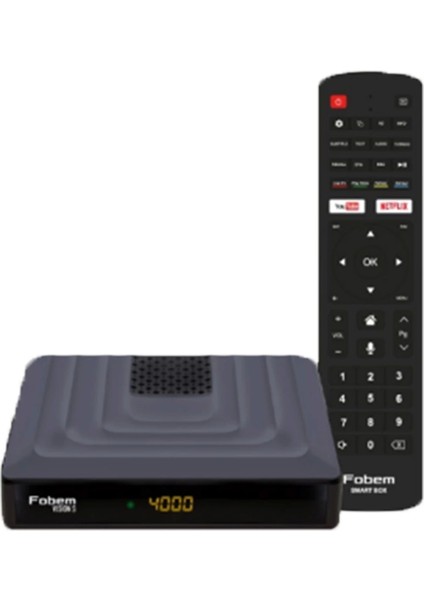 Fobem Vısıon S Hibrit 4gb Ram 32GB HDD 1.5ghz Ses Komutlu Uydu Alıcılı Androıd Tv Box (Tunerli)