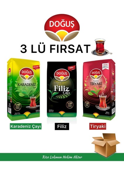 Çay | Karadeniz Çayı , Filiz Çayı , Tiryaki Çayı (3kg)