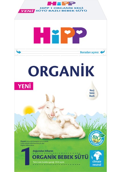 Hipp 1 Organik Keçisütü Bazlı Bebek Sütü 400 gr
