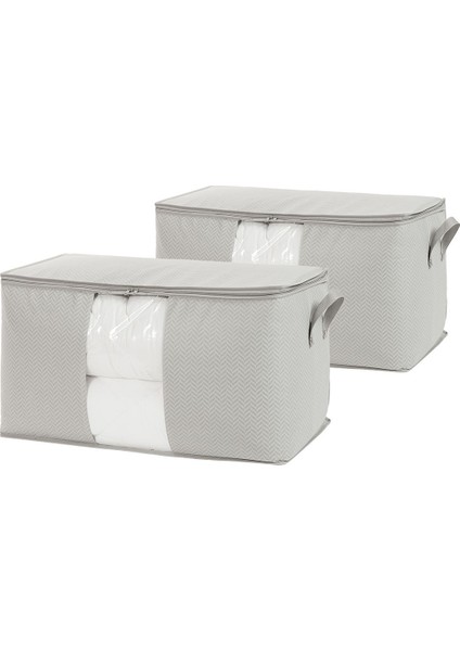 Gri Balıksırtı Pencereli Yastık Yorgan Kazak Seti 75X40X40, 2 Adet fiyatları