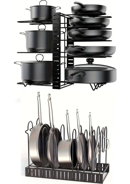8 Katlı Çok Amaçlı Tencere ve Tava Düzenleyici, Siyah fiyatları