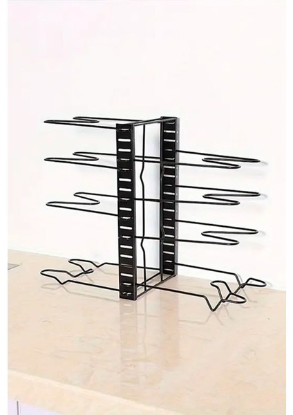 8 Katlı Çok Amaçlı Tencere ve Tava Düzenleyici, Siyah