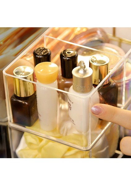 Şeffaf Makyaj Organizeri, Çekmece İçi Düzenleyici, 2'li Takım, Pratik ve Şık Kullanım indirimleri