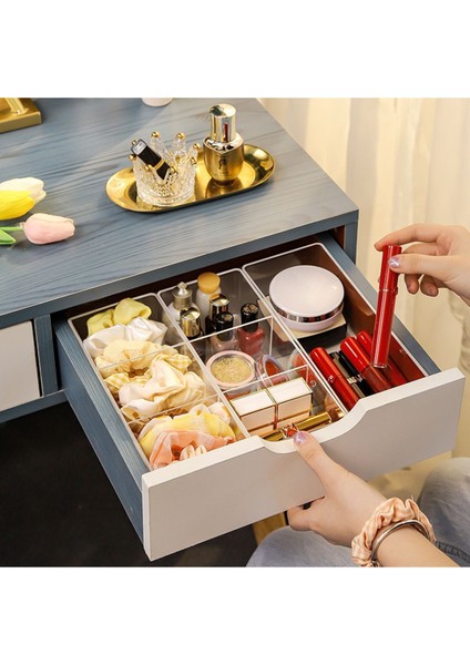 Şeffaf Makyaj Organizeri, Çekmece İçi Düzenleyici, 2'li Takım, Pratik ve Şık Kullanım
