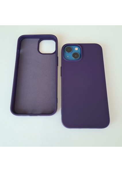 iPhone 13 Uyumlu Lansman İçi Kadife Esnek Soft Silikon Kılıf