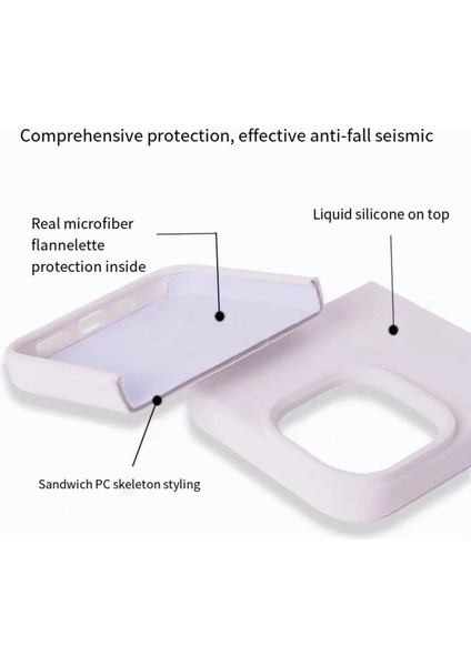 iPhone 13 Uyumlu Lansman İçi Kadife Esnek Soft Silikon Kılıf