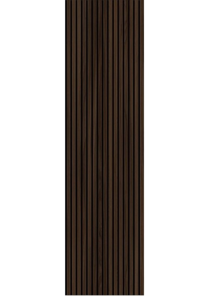 Koyu Ceviz 60X280 cm Akustik Ahşap Duvar Paneli Şık ve Doğal Görünüm
