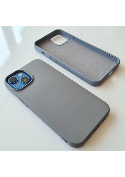 Apple iPhone 13 Lansman Uyumlu Içi Kadife Silikon Kılıf