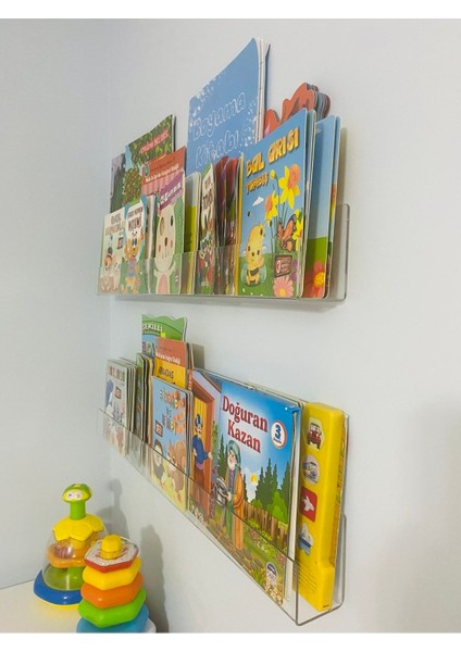 50X10 cm Şeffaf Mutfak ve Banyo Dekoratif Raf, Şık ve Fonksiyonel Kullanım Sağlar