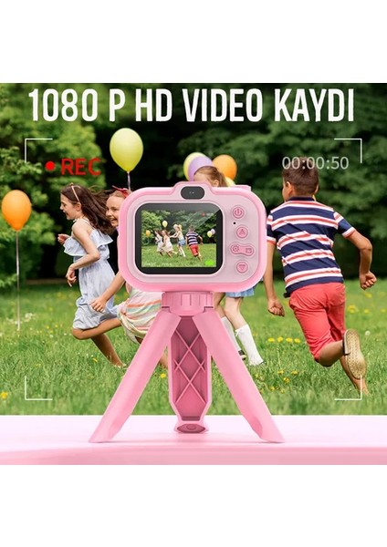 Çocuk Digital Fotoğraf Makinası 2 Kameralı 1080P Hd 32GB Hafızalı fiyatları