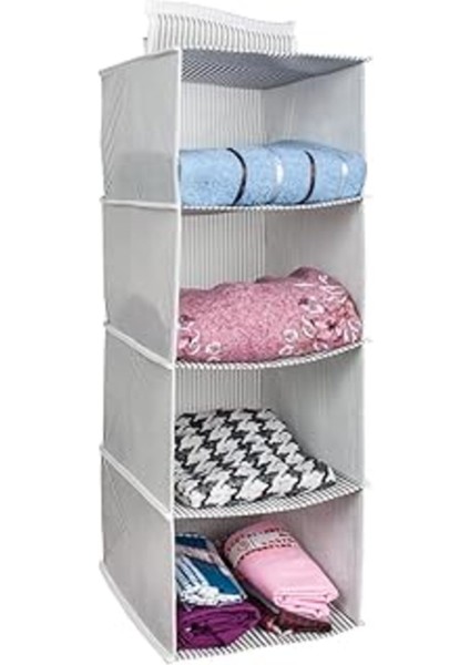 Kdroglu Kapısı 4 Bölmeli Askılı Dolap Düzenleyici Organizer Gri New Desing 1109836