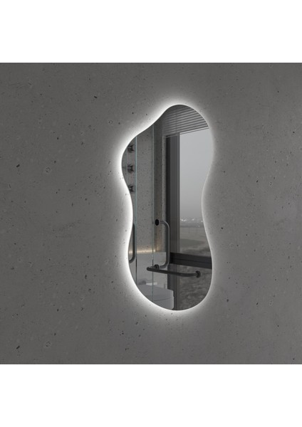 Serbest Form LED Banyo Aynası – Asimetrik Sıcak Işıklı Ayna (AYP193-L) fırsatları
