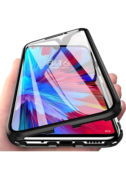 Samsung Galaxy S10 Uyumlu Kılıf Önü Açık Arkası Temperli Camlı Manyetik Adsorpsiyon Darbeye Dayanıklı Kapak