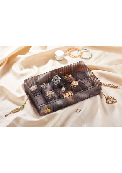 Lv 245 15 Bölmeli Takı Kutusu Organizer Gravat ve Saat Kutusu