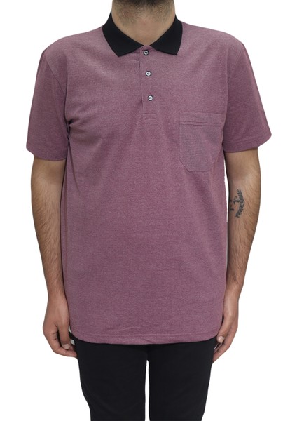 Fistan Store Erkek Düz Spor Kesim Normal Kalıp Polo Yaka Tek Cepli T-Shirt